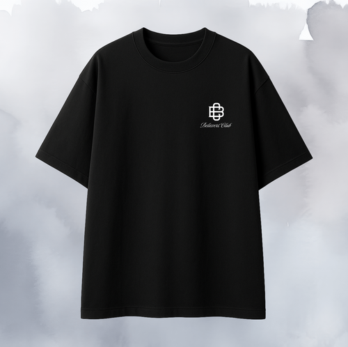 FAITH OVER FEAR OVERSIZED TEE(BLACK)